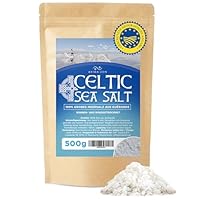 AVIDA ZEN Celtic Sea Salt, 500g keltisches Meersalz aus Guérande, Echtes graues Salz, handgeerntet und wind- und sonnengetrocknet, celtic salt original, reich an Mineralien