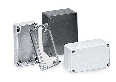 Boîtier ABS gris foncé Bud Industries PN-1322-DG petit coffret électronique étanche