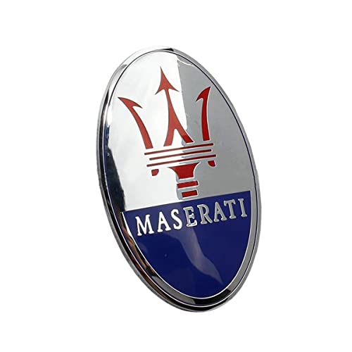 HUAQIEMI Autocollant d'insigne d'emblème Avant de Voiture pour Maserati Granturismo Ghibli Quattroporte Levante Gransport Granlusso GT Gran Cabrio Coupé Cover