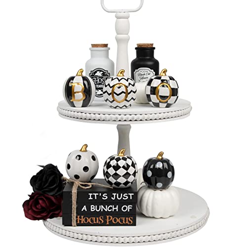 DAZONGE-Halloween-Decorations-Indoor-Set-of-6-Ceramic-Pumpkin-Decor-Assorted-Black-and-White-Boo-Pumpkins-for-Fall-Autumn-Home-Decor DAZONGE Halloween Decorations Indoor Set of 6 Ceramic Pumpkin Decor Assorted Black and White Boo Pumpkins for Fall Autumn Home Decor