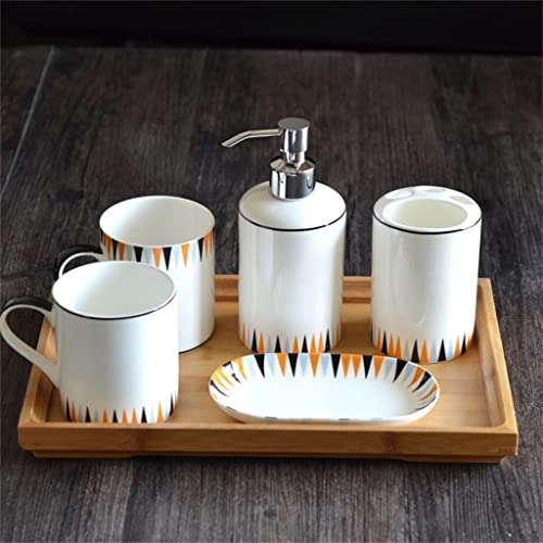 Suministros de baño taza de enjuague bucal accesorio cerámico de lavado 4