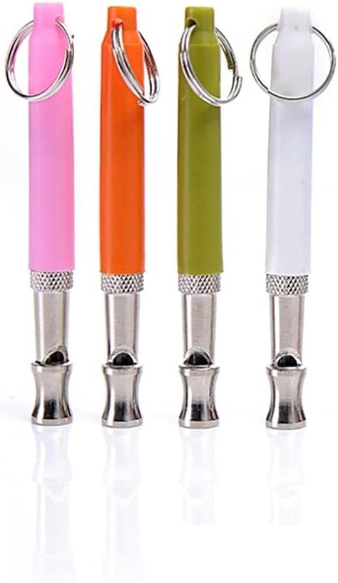 Dog Whistles 4 Pcs Pet Dog Training Whistle Ultrasonic Sound Pitch Quiet Trainning Whistles Cat Training Tool with Lanyard