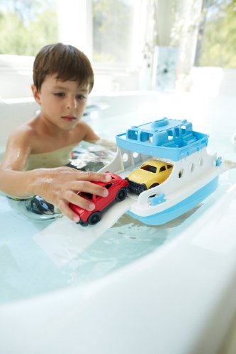 Green Toys FRBA-1038 Ferry Boat With Mini Cars Bathtub Toy thumb #2