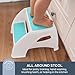 Dreambaby Toddler & Me 2 Step Stool - Designed for Kids & Adults - Holds up to 300lbs Maximum Weight Capacity - 10.5inch Tall & 15.4inch Wide - with Anti Slip Base Pads - Aqua - Model L6070