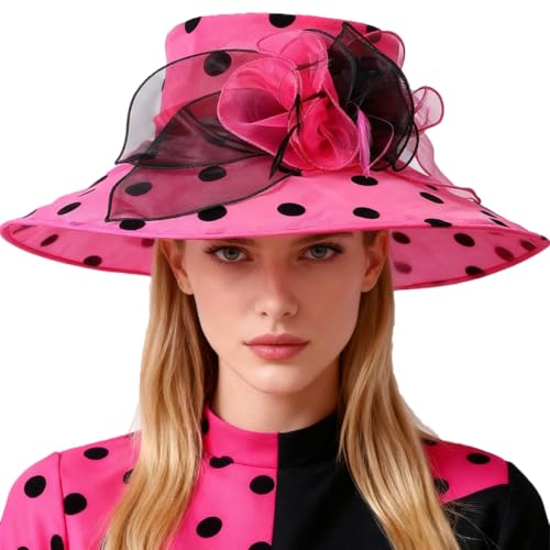 Sombrero tipo fascinator Organza Kentucky Dots para mujer
