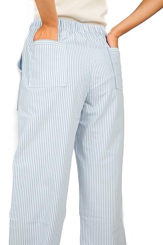 Women's Wide Leg Striped Comfy Athletic Casual Lounge Pants,Elastic Waist, Loose fit for Yoga & Travel3