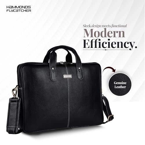 Genuine Leather Laptop Bag for Men, Padded 15.6" Laptop Sleeve, Leather Messenger Bag for Men Briefcases2