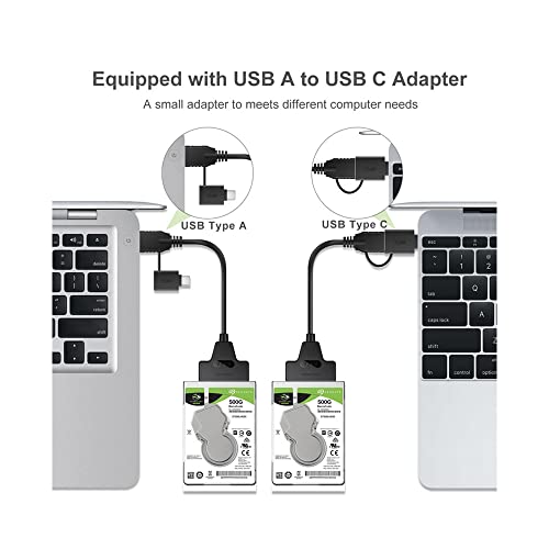 Cable Adaptador USB 3.0 a SATA para HDD SSD 2.5" 20 cm miniatura 2