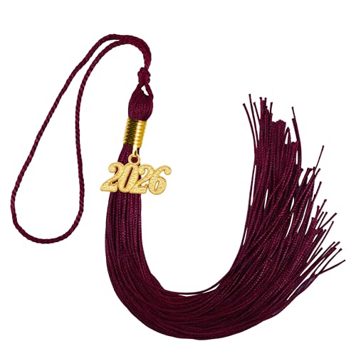 Image of GraduationMall Single&Multiple Color Graduation Tassel with 2026 Year Charm 9 inch