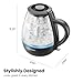 Chefman Electric Kettle with Tea Infuser, 1.7L 1500W, Removable Lid for Easy Cleaning, Boil-Dry Protection, Stainless Steel Filter, BPA Free, Auto Shut Off Hot Water Boiler, Glass Electric Tea Kettle