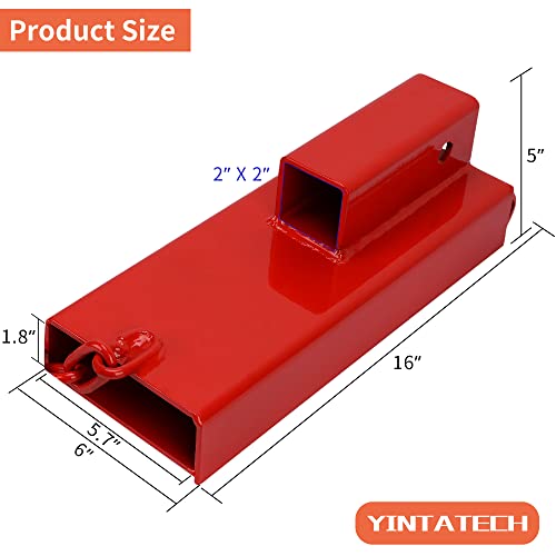 Image of YINTATECH Single Forklift Hitch Attachment, 3000lbs Towing Capacity by 2 inch Receiver, Fits Forks Up to 5.5 Wide