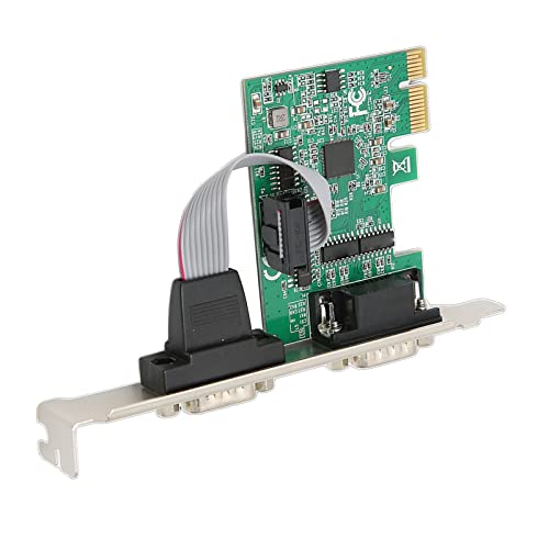 2-portowa Karta Adaptera Szeregowego PCI Express RS232, Karta Konwertera PCI Express X1 na DB9 COM, Obsługa Win7/8/10, Kanał Duplex, Minus 40 do 85 ℃