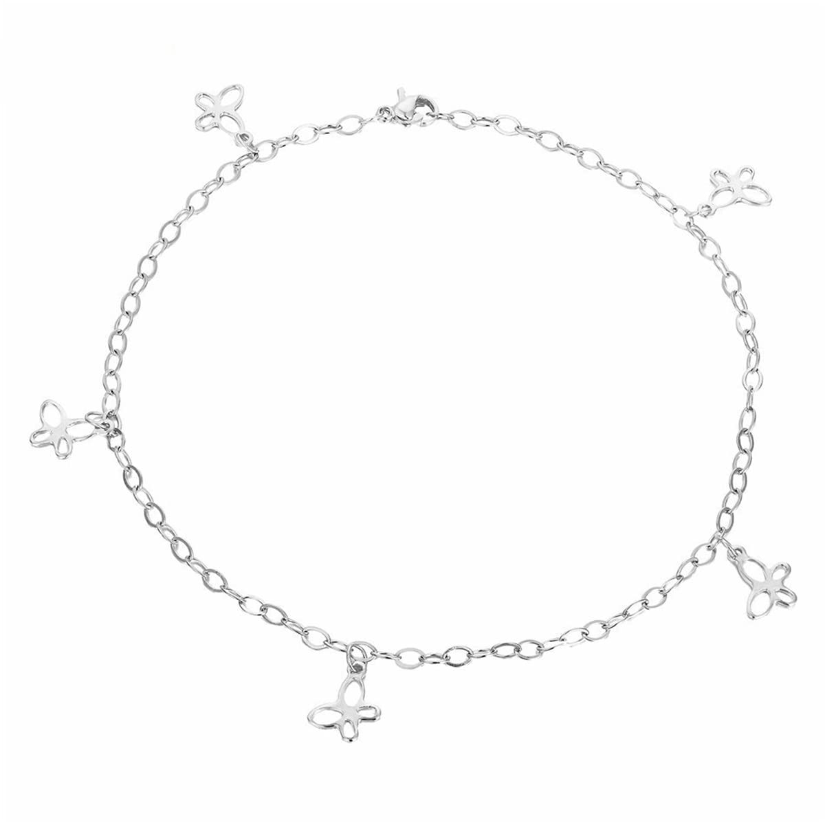 Braccialetti alla caviglia Cavigliera a farfalla Cavigliera color oro per le donne Moda Bracciale a catena del piede Gioielli Braccialetto alla caviglia Ornamenti per il piede Cavigliere da
