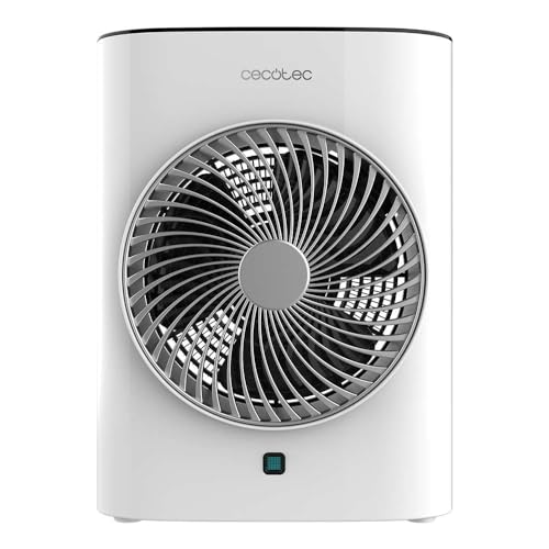 Cecotec Calefactor Eléctrico Termoventilador con Mando a Distancia ReadyWarm 2077 Max Force Smart White. 2000W, 2 Niveles de Potencia, Bajo Consumo, 3 Modos de Funcionamiento, Pantalla LED