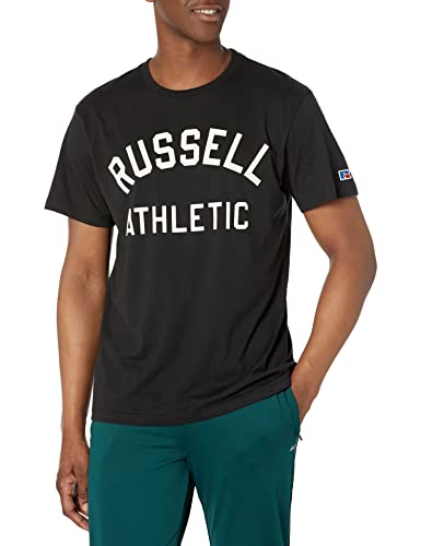 Russell Athletic Men's Graphic Logo Short Sleeve T-Shirt, Black #TOP10