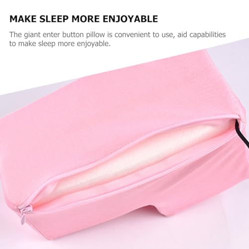 Image of jojofuny Giant Enter Button - Oversized USB Big Enter Key, Stress Relief Punching Pillow, Desktop Punching Bag Stress Relief, Comfortable Desktop Pillow, Anti-Stress Punch Bag, 5.5x7.8x4 inch