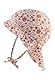 Sterntaler Sonnenhut Blumen - Mädchen Bademütze - UV-Schutz 50+ Sommermütze für Strand und Schwimmbad - mit Nackenschutz und Bindebändern - Baby und Kinder Kopfbedeckung - Bademode - Ecru, Größe 47