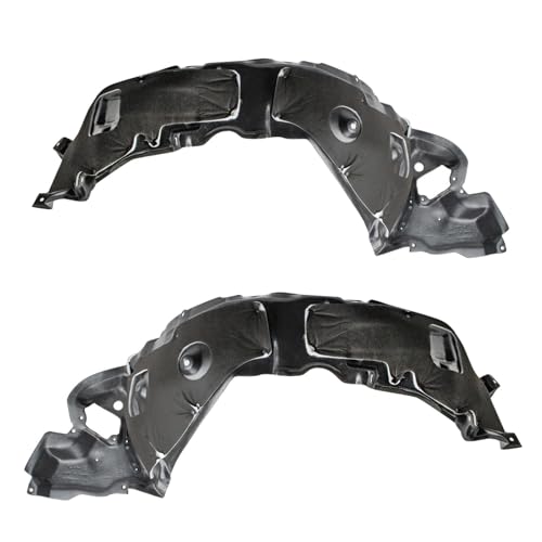 Image of TRQ Front Driver and Passenger Side Inner Fender Liner Set Compatible with 2006-2008 Lexus IS250 IS350