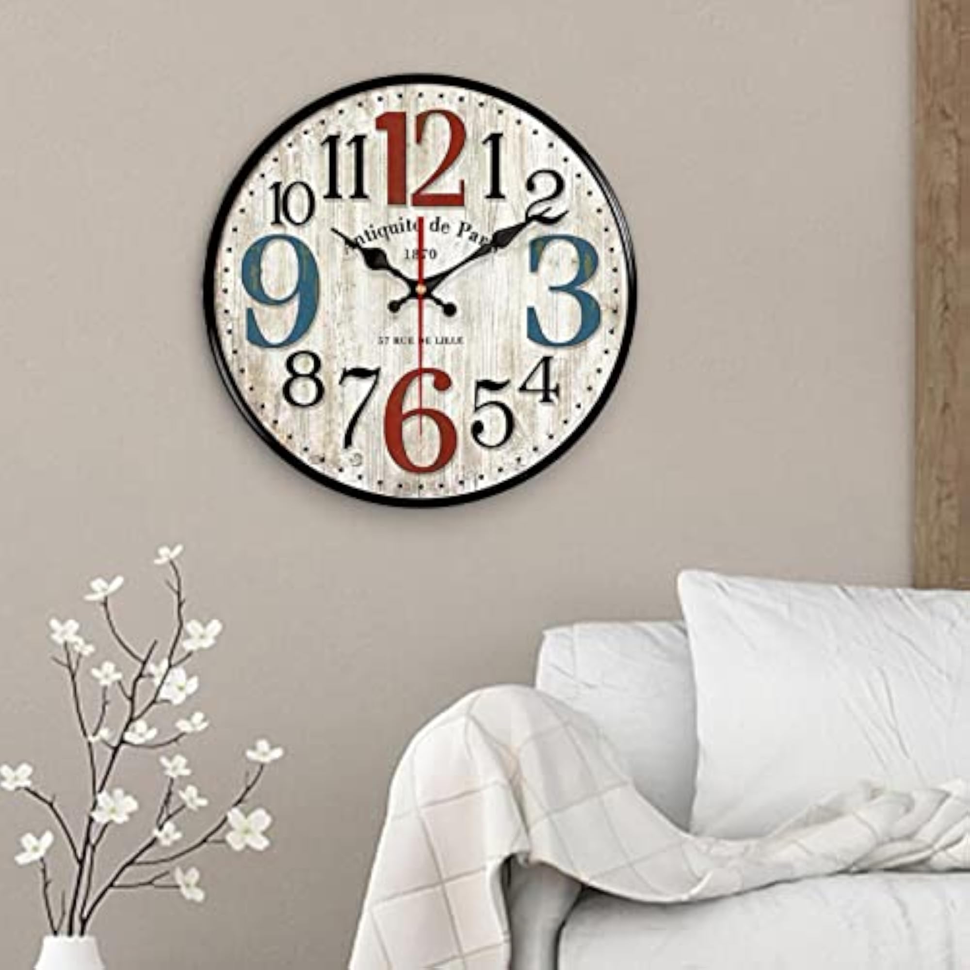 Decorative Quartz Wall Clock for Bedroom & Living Room