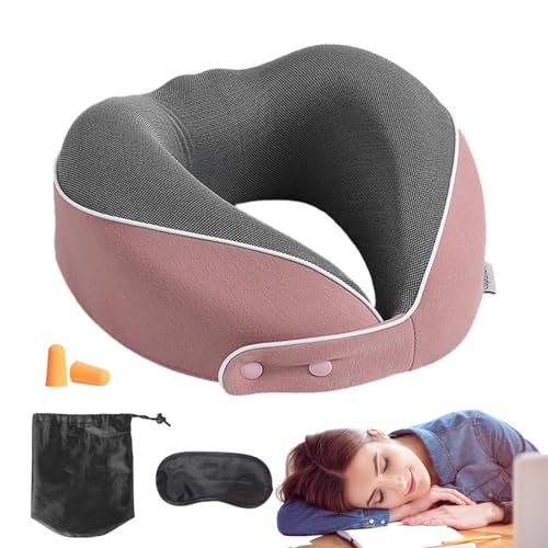 Huvqianu Travel Neck Pillow, U-Shaped Pillow, 10.63x11.02in Head Support Padding, Car Recline and Airplane Comfort, Perfect Travel Accessory for Rest and Relaxation