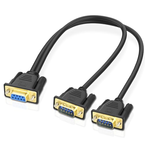 Câble adaptateur répartiteur DB 9 broches MEIRIYFA RS232 1 femelle vers 2 mâles de 50 cm