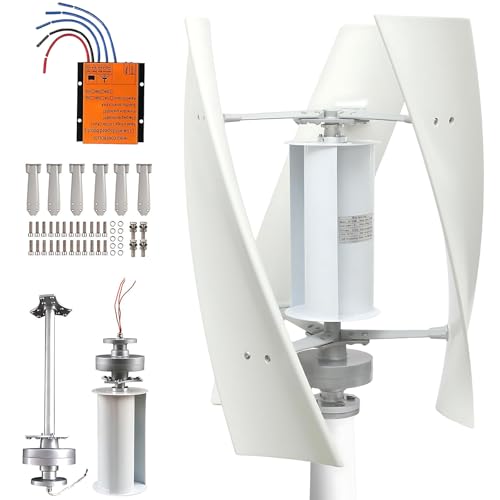Kit energia rinnovabile Vertical Helix, turbina e generatore Eolico da 100-300 W con Controller per Gazebo 200W