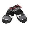 Kurgo Blaze Cross Dog Shoes Winter Boots for Dogs All Season Paw Protectors for Hot Pavement and Snow Water Resistant Reflective No Slip Includes 2 Shoes Chili RedBlack XL