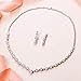 EVER FAITH Wedding Silver-Tone Clear Zircon CZ Flower Circle Necklace Earrings Set