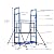 DCHOOD Scaffolding Platform Folding Construction Ladder Automatic Electric Scaffold Lifting Machine, with Remote Control, Elevated Mobile Working Platform Lift Table with Rolling Wheels Scaffold