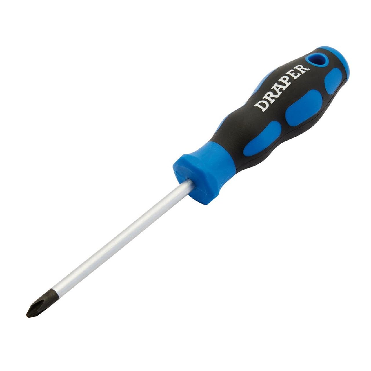 Draper 48932 865CS Number 2 Cross Slot Screwdriver with Soft Grip Handle, 100mm , Blue