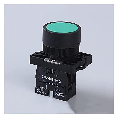 Bouton-poussoir plat momentané 22mm jaune 1NO interrupteur de démarrage XB2