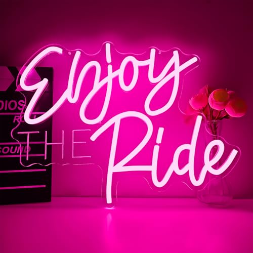 Enjoy The Ride Neon Sign for Wall Decor Gym Led