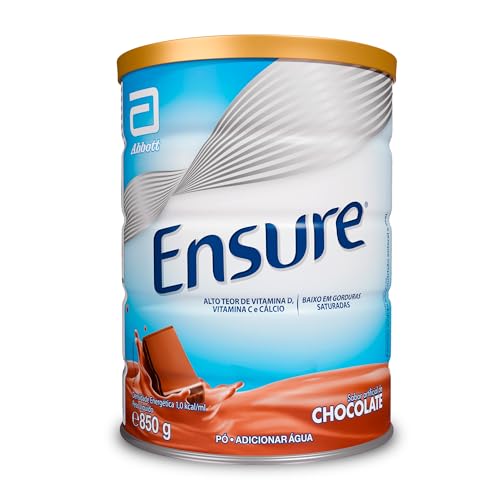 Ensure Suplemento Nutricional Adulto em Pó com Proteínas, Vitaminas e Minerais | Sabor Chocolate| Lata 850g