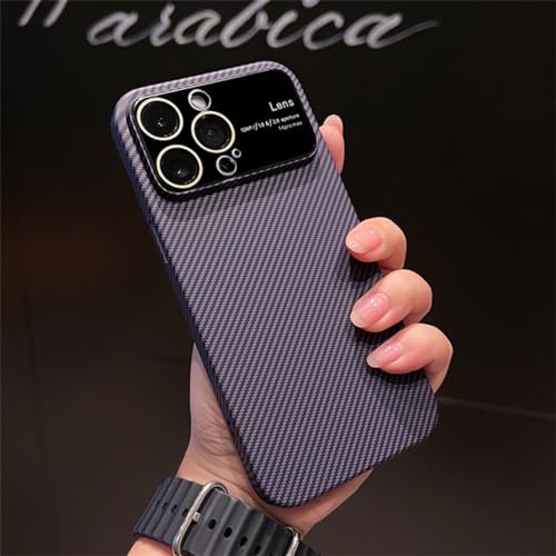 Coque iPhone 14 Pro Max violette en fibre de carbone pour le quotidien dynamique