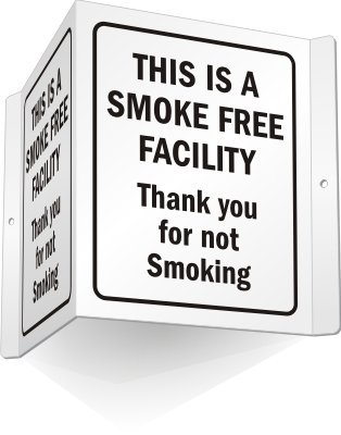 Panneau de projection anti-tabac acrylique pour faire respecter la loi