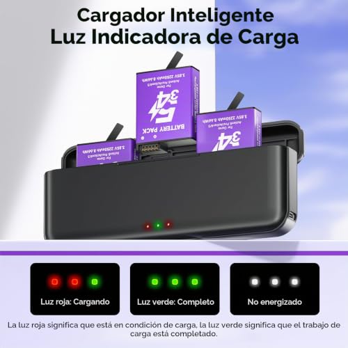 Batería Osmo Action 5 Pro con cargador triple para evitar cortes 4