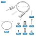 PATIKIL Ceiling Hanging Wire Cable Kit, 1m/3.3ft 4 Set Adjustable Light Suspend Cable Kit Panel Hanging Rope Clamp Oval Nail for Pendant Light Fitting Aquarium Lights, Style 2