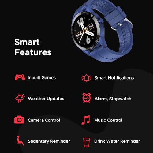 Image of Fire-Boltt Talk 2 Pro Bluetooth Calling Smartwatch, 1.39 inch TFT Display with Dual Button, Hands On Voice Assistance, 120 Sports Modes, in Built Mic & Speaker (Talk 2, Blue)