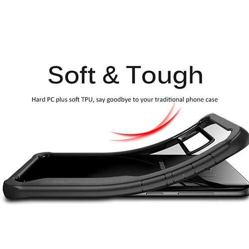 Image of Jkobi Hard PC Crystal Bumper Shockproof Back Cover Case for Samsung Galaxy A02s with Camera Protection (Matte Black)