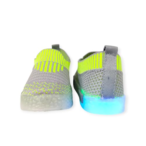 Image of Coolz Kids Unisex Casual Knitted Shoes with Multicolored LED Lights Blink-7 for 1-4 Years Boys and Girls
