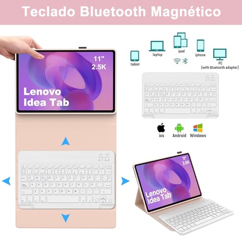 Funda Lenovo Idea Tab 11 2025 con Teclado para Estudiar y Trabajar en Cafeterías 3