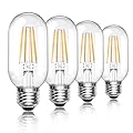 SCNNC Vintage E26 4W LED Edison Bulbs 40W Equivalent 400 Lumens 2700K Warm White CRI90 T45 Antique LED Bulb Clear Glass 4 Packs for Chandeliers,Pendant,Vanity Non Dimmable
