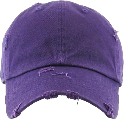 Image of KBETHOS Vintage Washed Distressed Cotton Dad Hat Baseball Cap Adjustable Polo Trucker Unisex Style Headwear Adjustable