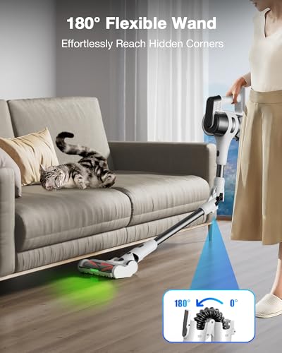 Cordless-Vacuum-Cleaner-30KPa-Stick-Vacuum-Rechargeable-with-Bendable-Wand-for-Carpet-Hardwood-Floors-Pet-Hair-Lightweight-Quiet-Powerful-Cleaning-for-Home Cordless Vacuum Cleaner 30KPa Stick Vacuum Rechargeable with Bendable Wand for Carpet Hardwood Floors Pet Hair Lightweight Quiet Powerful Cleaning for Home