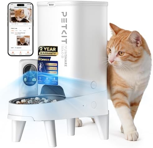 PETKIT Automatic Cat Feeder with Camera, 1080P HD Video with Nigh...
