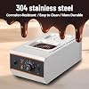 Commercial Chocolate Melting Pot, 6 Lbs 2 Tanks Stainless Steel Chocolate Tempering Machine with Temp Control 86~185F, 800W Electric Chocolate Warmer for Chocolate, Milk, Cream