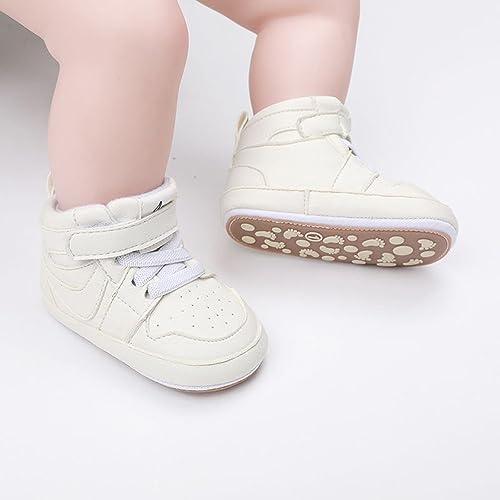 Image of Clowora Unsex Baby Shoes Boys Girls Infant Sneakers Non-Slip Soft Rubber Sole Toddler Crib First Walker Lightweight Shoes