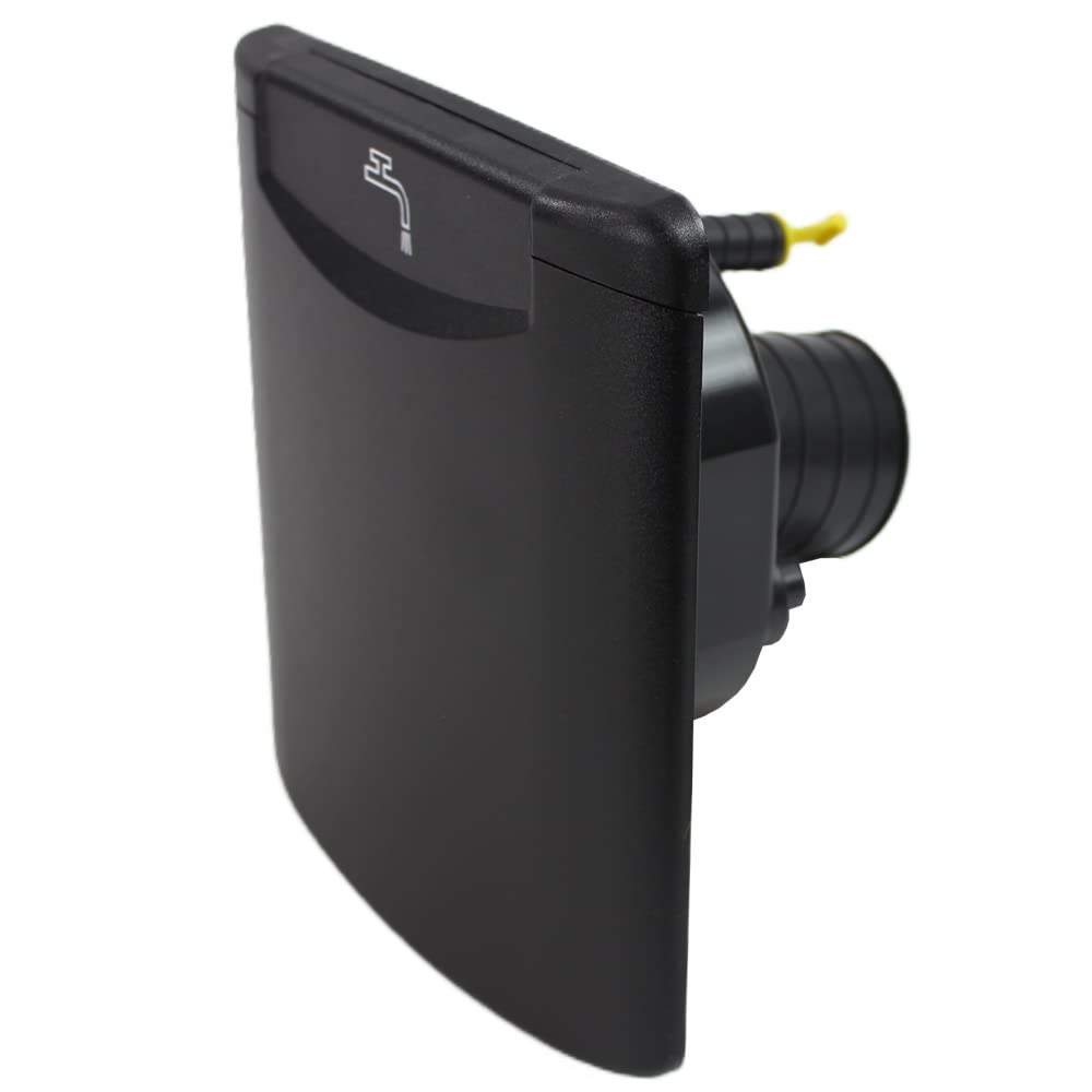 Bec de remplissage + bouchon de réservoir d'eau douce pour caravane, camping-car et bateau avec couvercle magnétique 40 mm noir