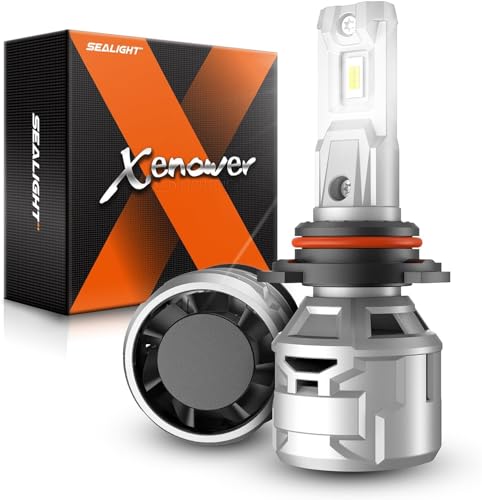 SEALIGHT 9012 Bombillas LED 22000lm 80W 6500K Auto Vehicle, Kit de conversión para Bombillas Blancas frías, Pack de 2