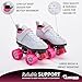 Chicago Skates Bullet Speed Roller Skates – Adjustable Quad Roller Skates Women Men, Durable Top Performance with Front Stopper, 62mm Urethane Wheels, Low-Cut Ankle Boot, Smooth Rolling,Indoor Outdoor